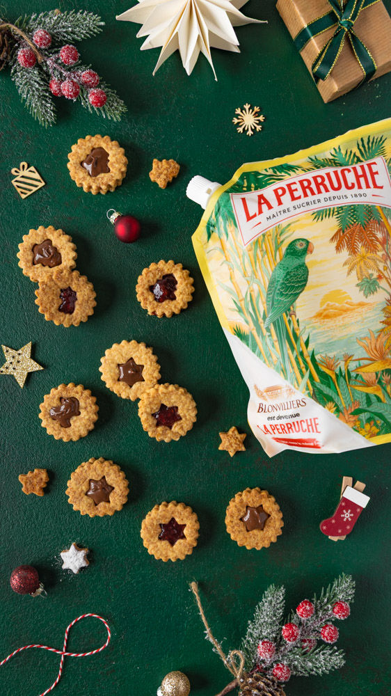 sablés de Noël à la pâte à tartiner au chocolat - création contenu marque agroalimentaire