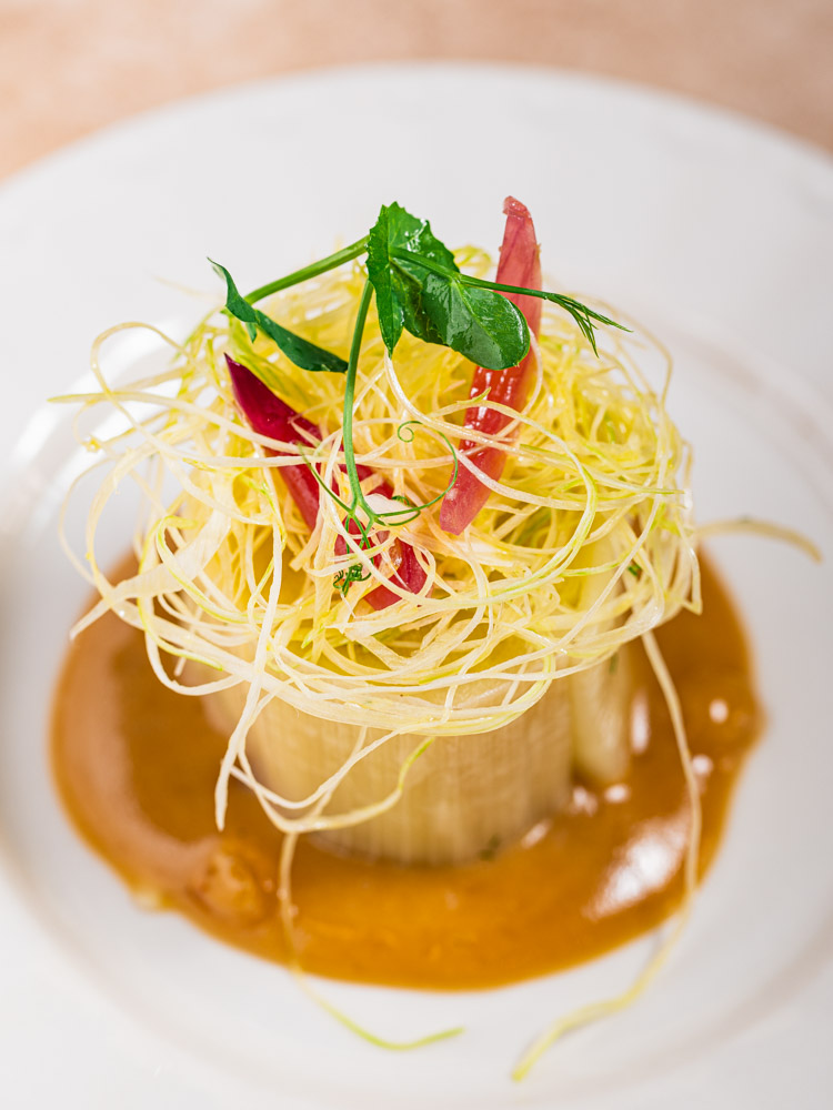 Poireau vinaigrette - photographie culinaire - reportage lyon - photo de restaurant