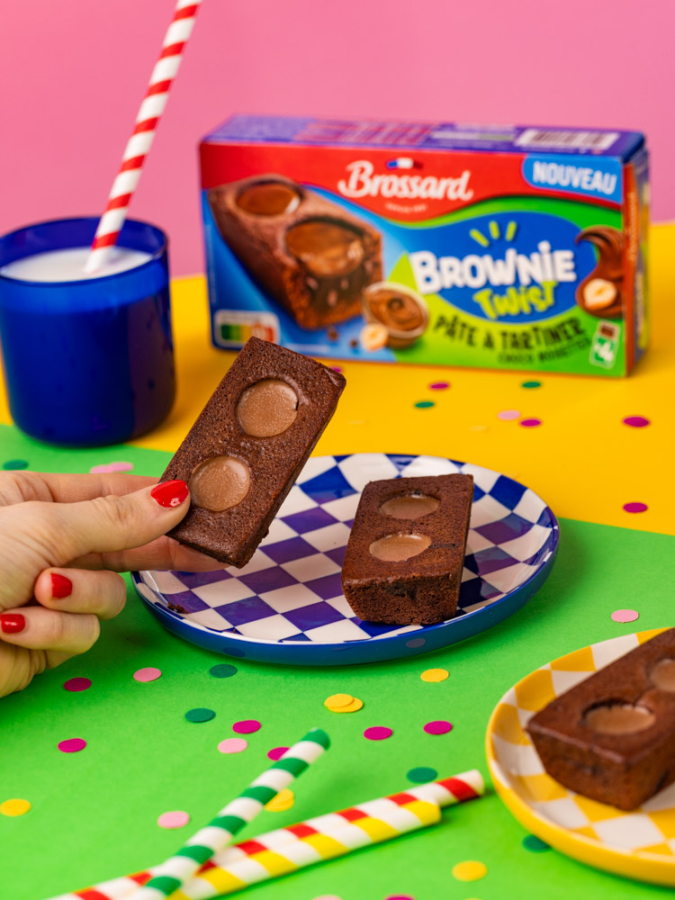 Brownie twist - pâte à tartiner noisettes- creation de contenus Brossard